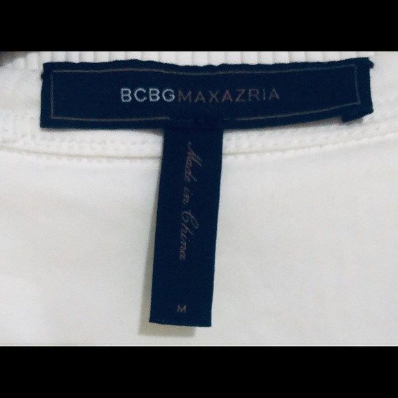 BCBG White Long Sleeve Blouse - Picture 4 of 7